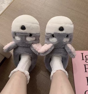 Dép bông gấu xám 🖤