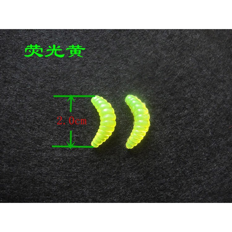 Set 200 Mồi Câu Cá Mềm Giả Sâu Nhiều Màu Sắc