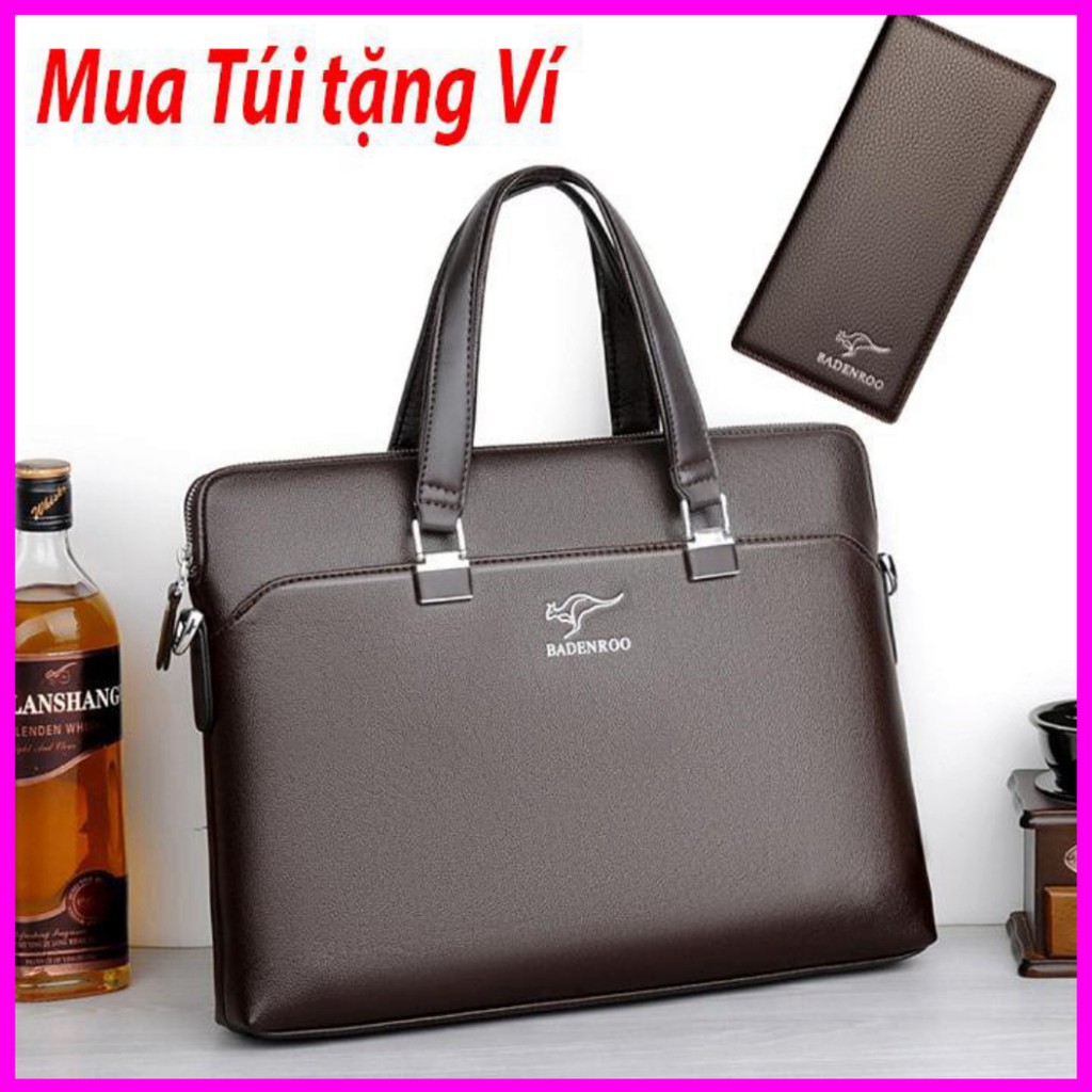❤️𝙁𝙍𝙀𝙀𝙎𝙃𝙄𝙋❤️ Túi xách nam nữ, túi xách công sở đựng laptop hàng Quảng Châu cao cấp BADENROO chống thấm nước T01