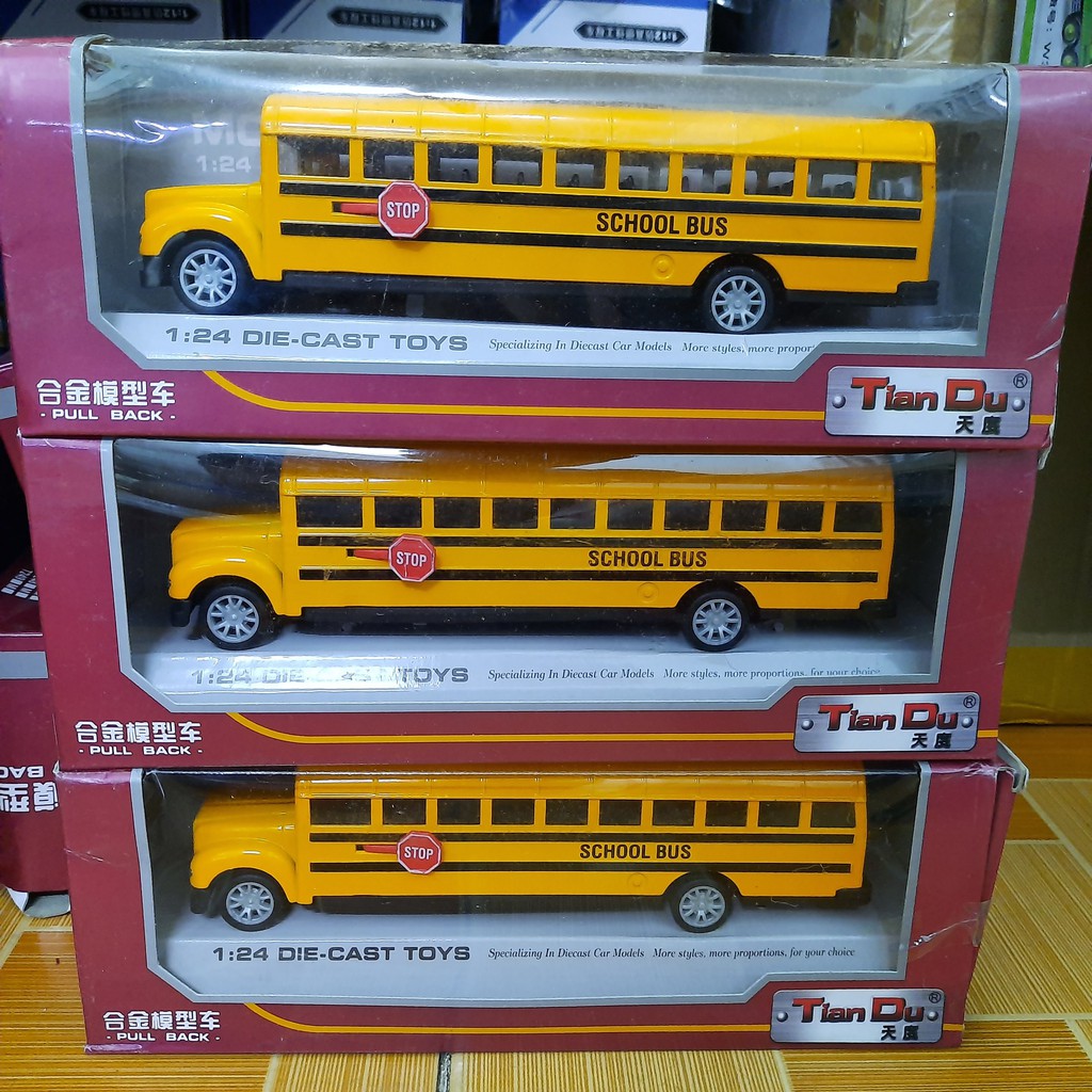 Xe ô tô buýt school bus bằng kim loại có âm thanh và đèn mô hình tỉ lệ 1:24 xe đồ chơi trẻ em