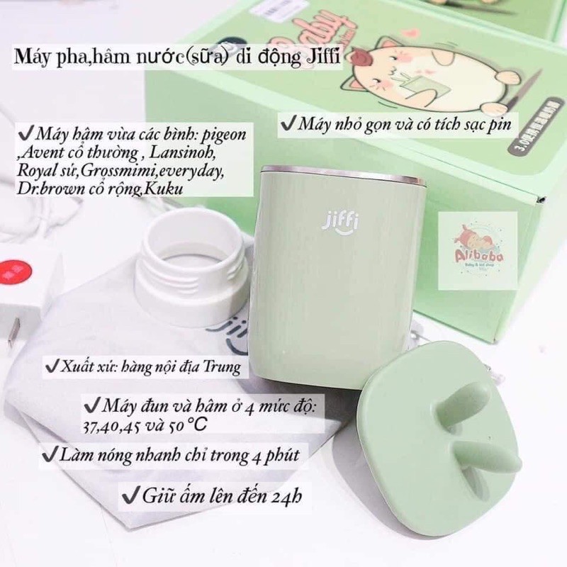 Máy hâm sữa cầm tay jiffi