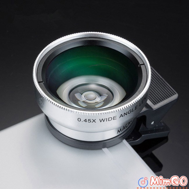 Ống Kính Macro-Lens 0.45x 49mm Uv Góc Rộng 2 Trong 1 Cho Điện Thoại