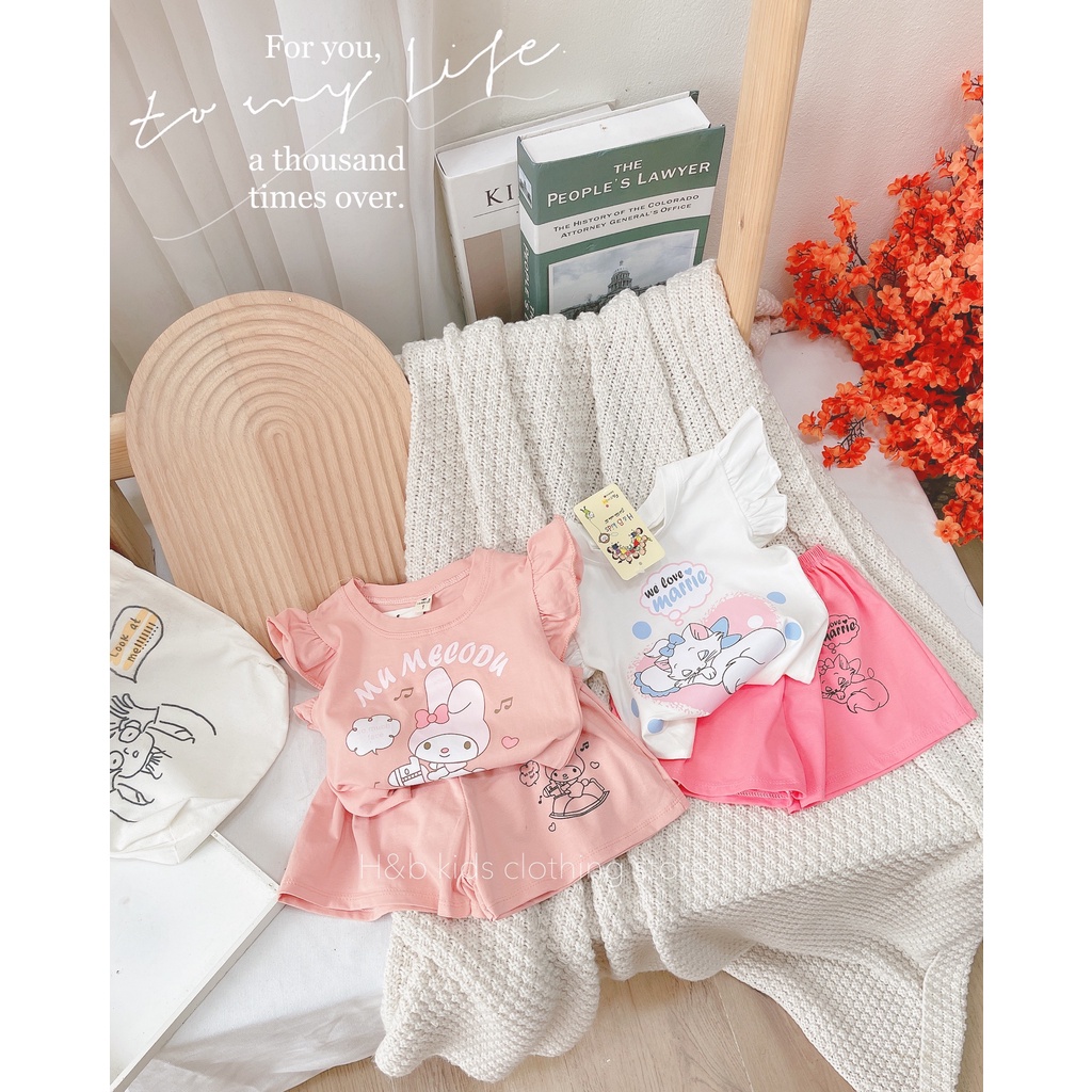 Bộ mèo meo meo tay cánh tiên bé gái