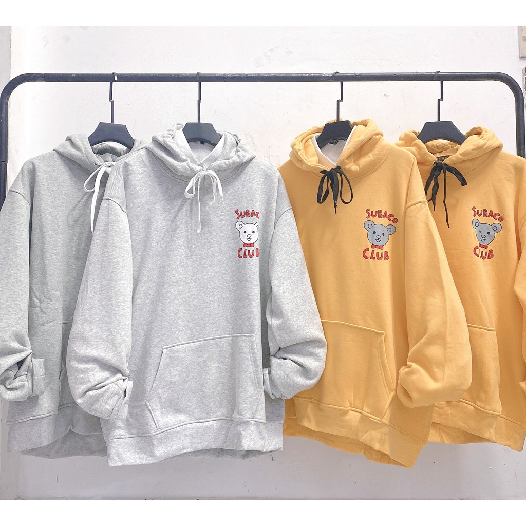 Áo Khoác Nỉ Hoodie YAYSHOP - Áo Chất nỉ bông mềm dày dặn in hình Gấu Subaco Club cực đáng yêu