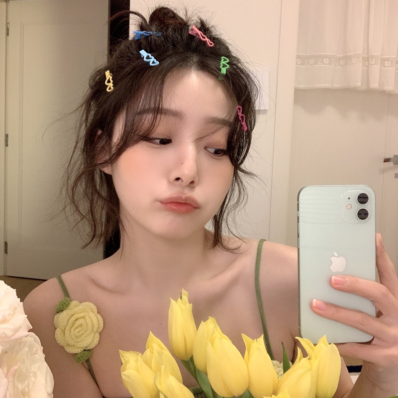 Kẹp Tóc Hình Trái Tim / Vương Miện / Thỏ / Trái Tim Mini Dễ Thương Cho Bé Gái