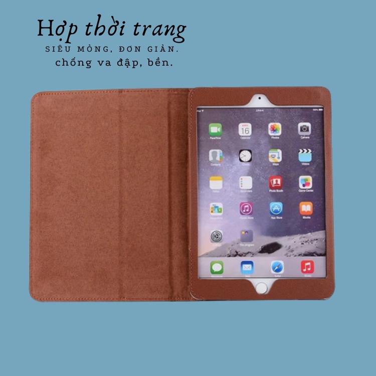Bao da thiết kế sang trọng hai góc xoay dành cho ipad mini 1/2/3