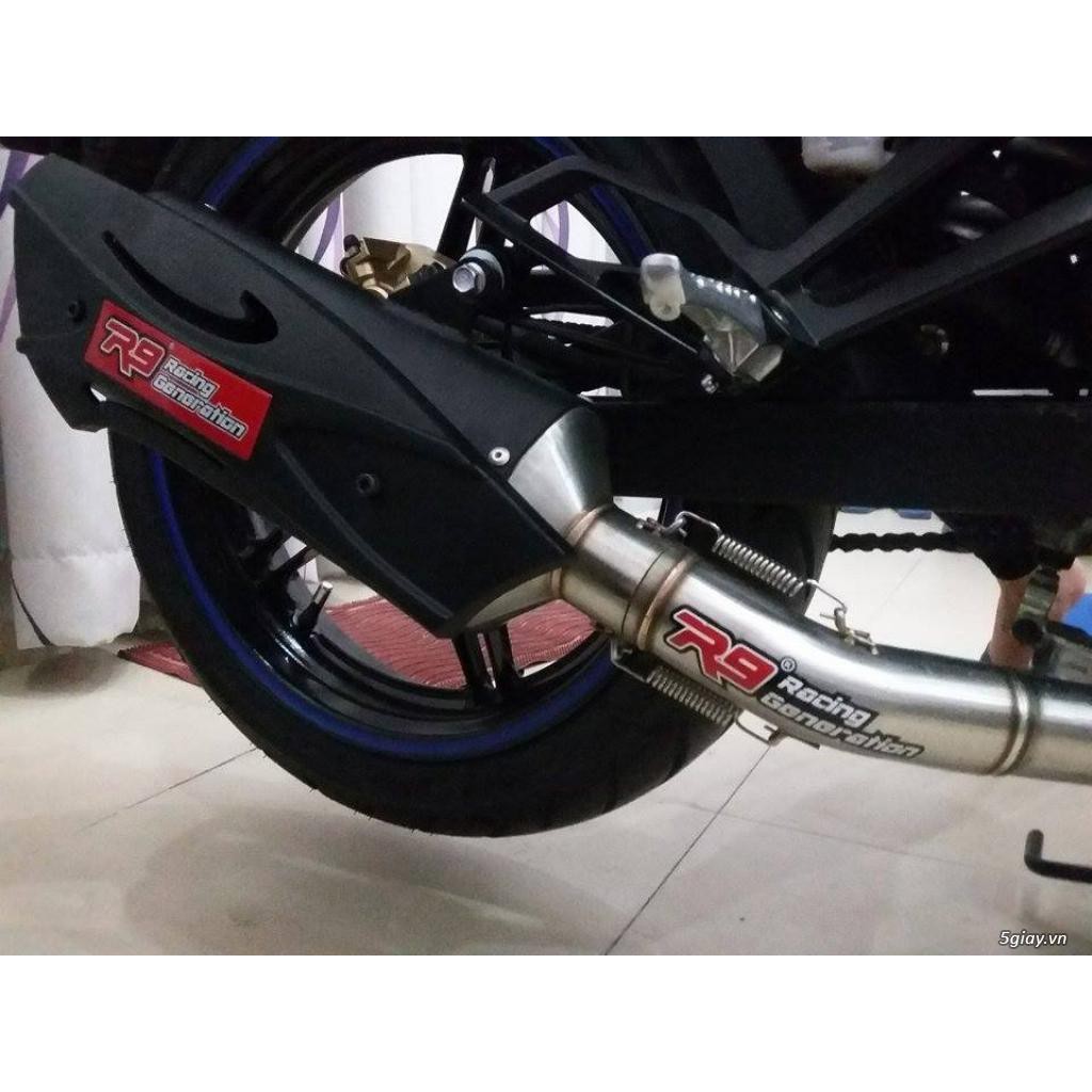 Pô R9 đen nhập khẩu chất lượng âm thanh ra Lớn Đều gắn cho mọi dòng xe máy Greennetworks