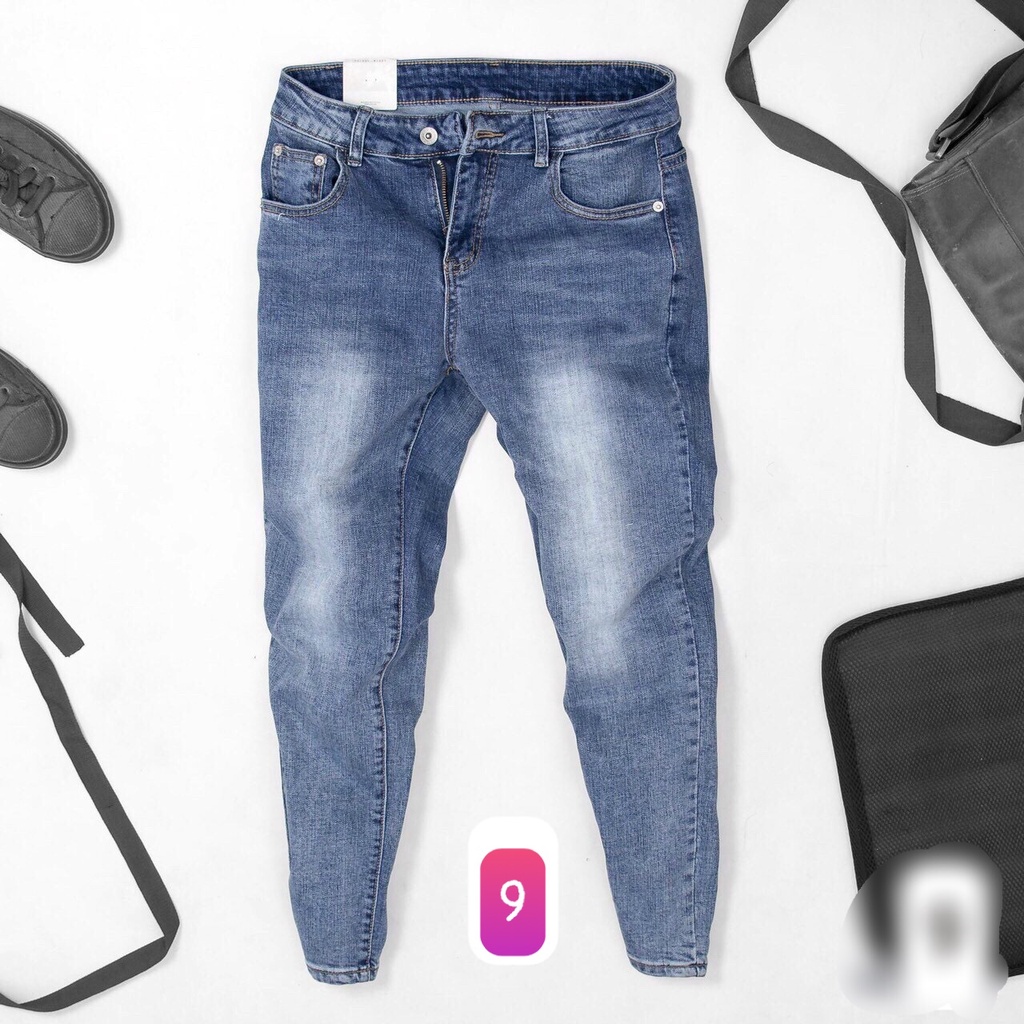 Quần Jean Nam Rin Co giãn Ống  Đứng Chất Bò Co Giãn Mẫu Mới Nhất M05