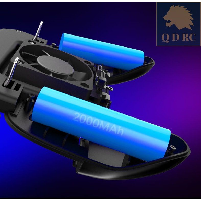 Tay cầm chơi game SR Mobile PUBG, Liên quân quạt tản nhiệt kiêm Pin sạc dự phòng dung lượng 2000mAh N00075 Quadvic.com