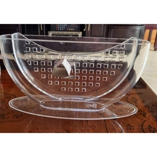 Tô nhúng bánh tráng nhựa trong Acrylic cao cấp 2 ngăn size 21,5 cm / 27cm