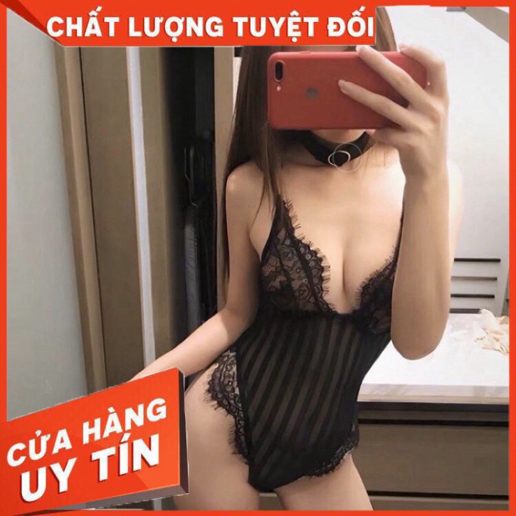 [ĐỦ SIZE] Đồ ngủ bodysuit sọc sexy BDS8 - SIÊU HOT