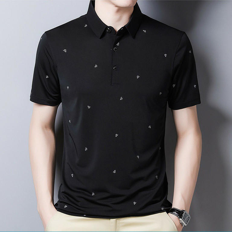 áo polo nam cao cấp áo thun nam cổ bẻ tay lỡ đẹp có form rộng cho người trung niên P02