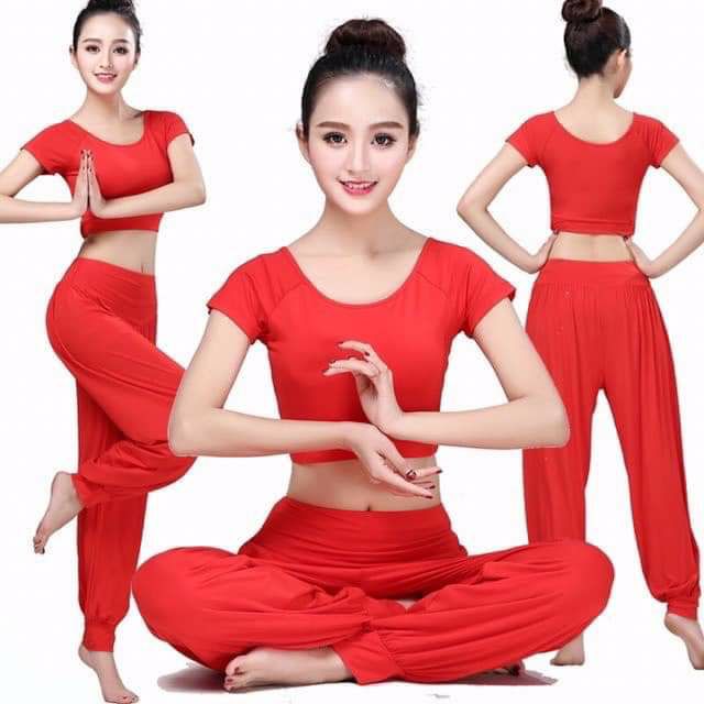 Set bộ alibaba đỏ tập yoga
