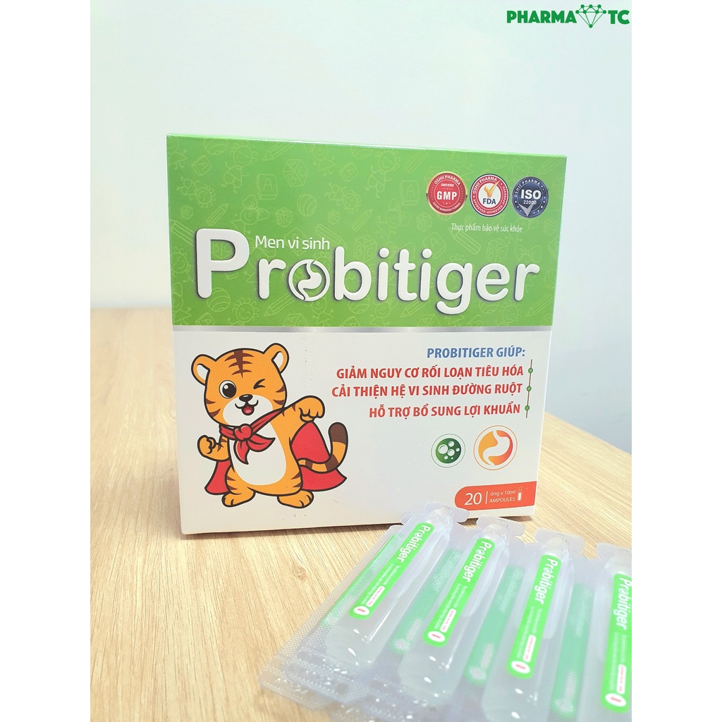 Men vi sinh Probitiger, giảm rối loạn tiêu hóa, tăng miễn dịch cho bé - Hộp 20 ống 10 ml - PharmaOTC
