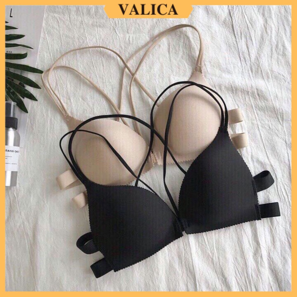 Áo ngực không gọng nữ su cài trước , áo lót nữ đệm bàn tay ôm vòng 1 quyến rủ VALICA 810