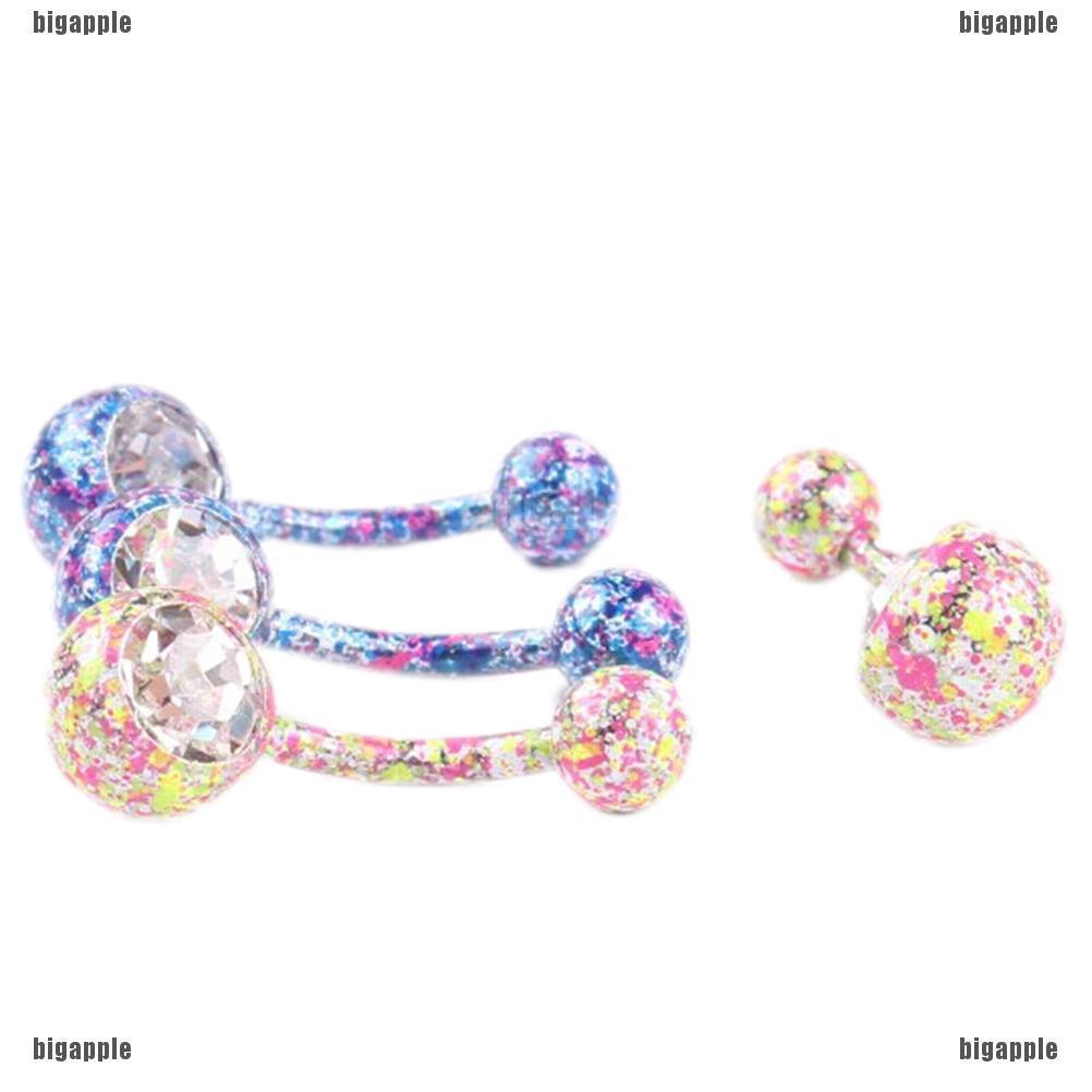 Khuyên rốn tua rua đính đá bằng thép y tế