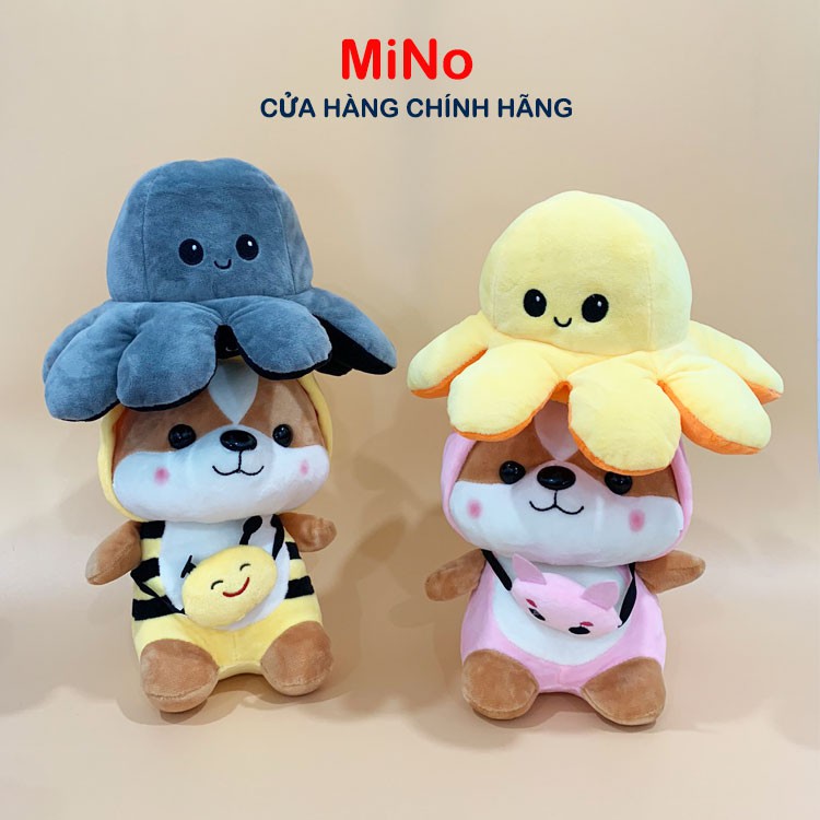[Mã BMBAU50 giảm 7% đơn 99K] Gấu Bông Chó Shiba Cosplay Hàng Cao Cấp Mềm Mịn Size 25cm MINO STORE TH25