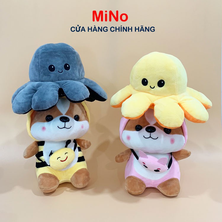 [Mã BMBAU50 giảm 50K đơn 150K] Gấu Bông Chó Shiba Cosplay Hàng Cao Cấp Mềm Mịn Size 25cm MINO STORE TH25