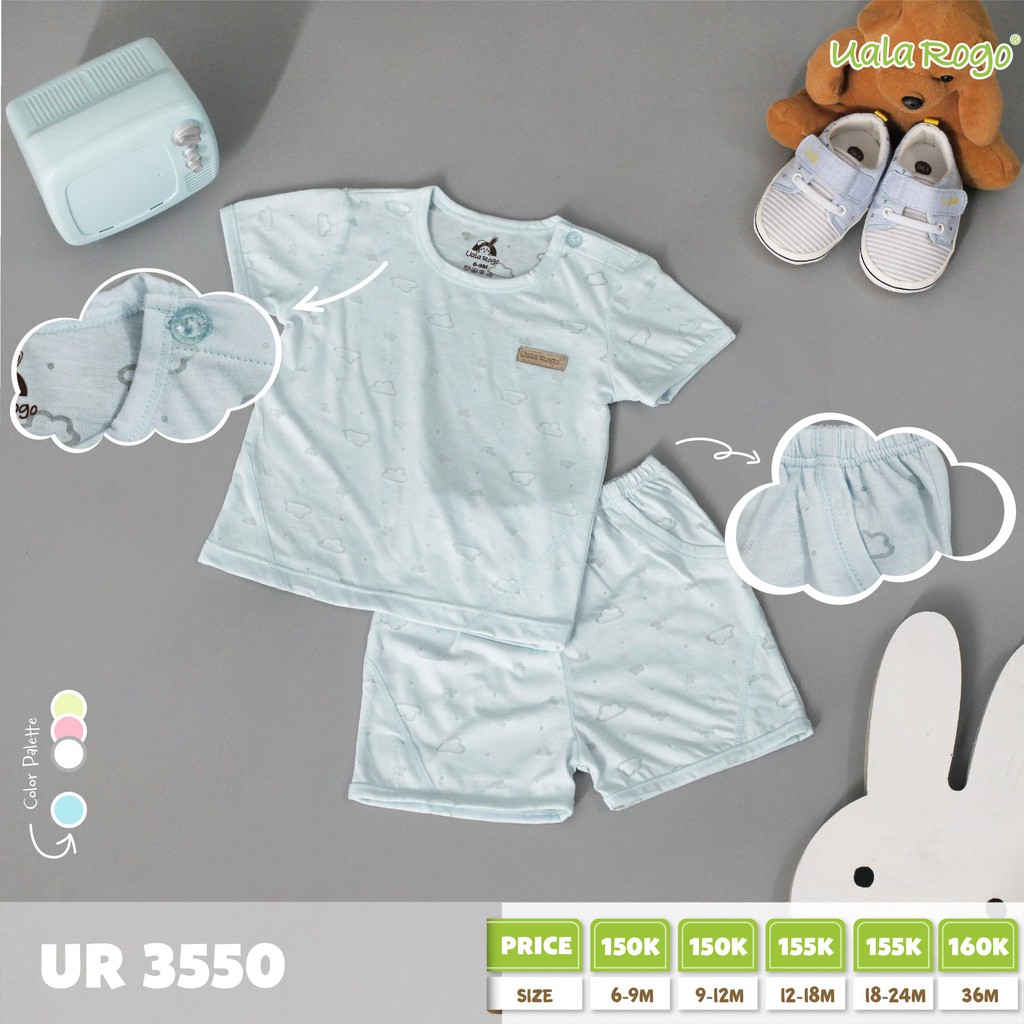 UR 3550 Bộ QA Uala rogo cộc CV vải mây hờ cho bé