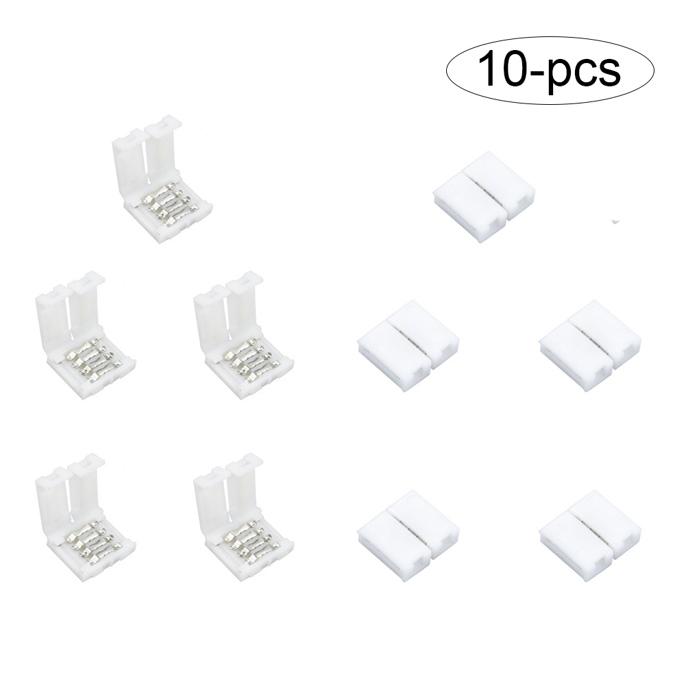 Set 10 Đầu Nối 4 Pin 4pin 10mm Pcb Cho Dây Đèn Led Rgb 5050