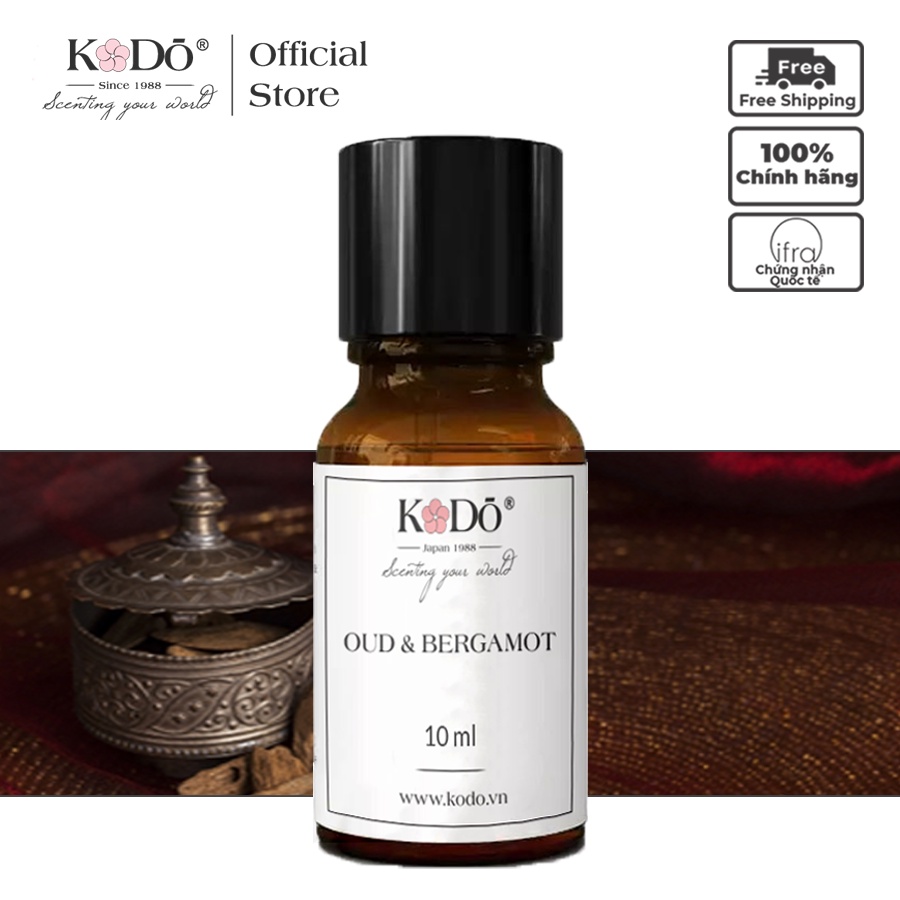 Tinh Dầu Nước Hoa Nhập Khẩu Kodo Oud &amp; Bergamot - Nguyên chất  - 3 Tầng Hương Thơm Độc Đáo - 10ml