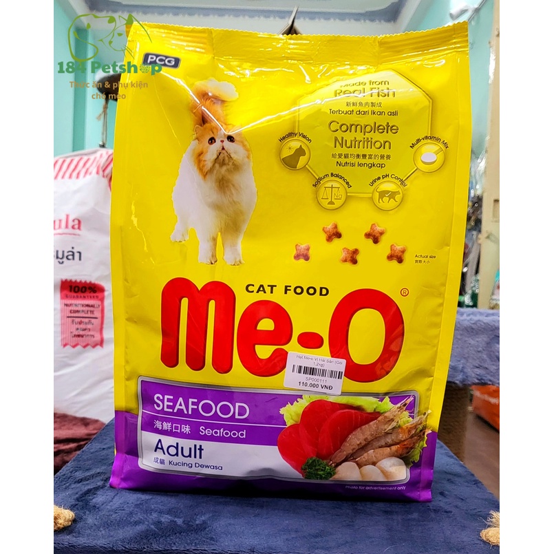 Hạt Me-o Vị Cá Hồi Gói 1,1kg Cho Mèo Lớn
