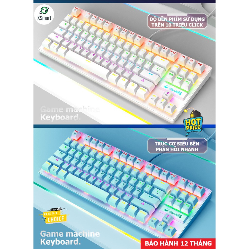 Bàn phím cơ gaming có LED cho máy tính laptop pc Crack K2 PRO dòng keyboard chiến mọi tựa game như pubg, lol, đột kích | BigBuy360 - bigbuy360.vn