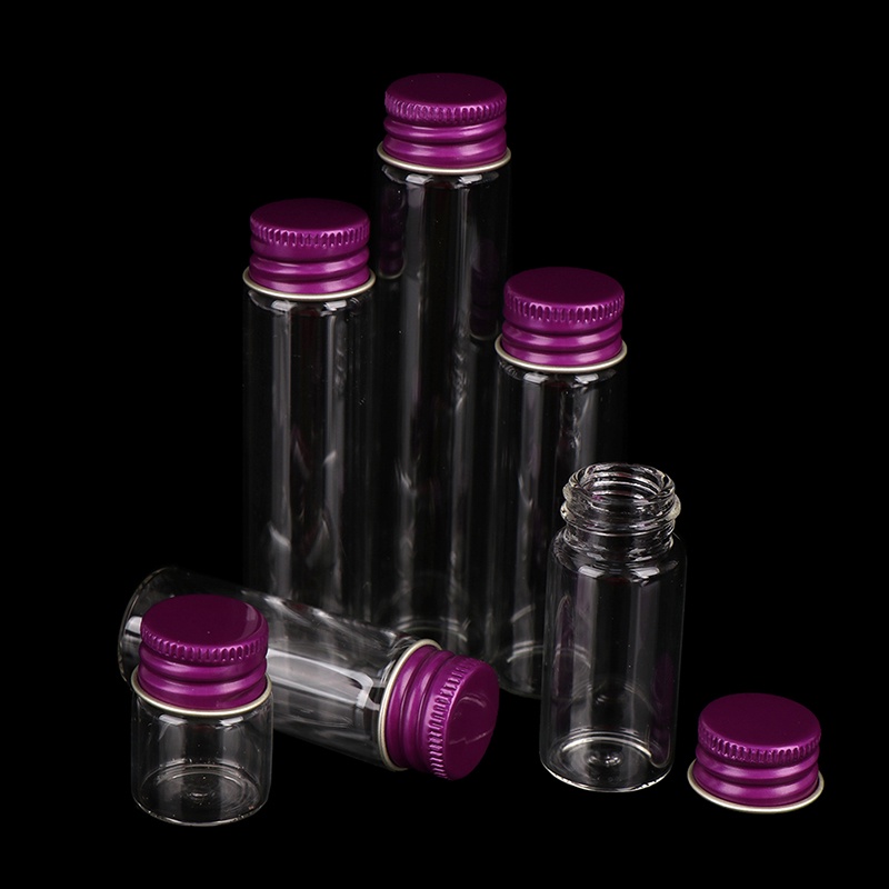 Set 10 lọ thủy tinh nhỏ 5/ 7/ 10/ 14/ 18/ 20/ 26ml bằng nhôm