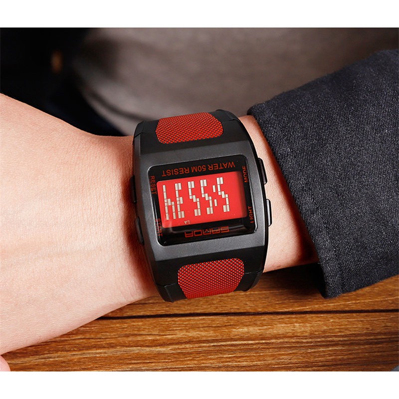 Đồng hồ điện tử thể thao thời trang nam dây cao su cao cấp Sanda PKHRSA007