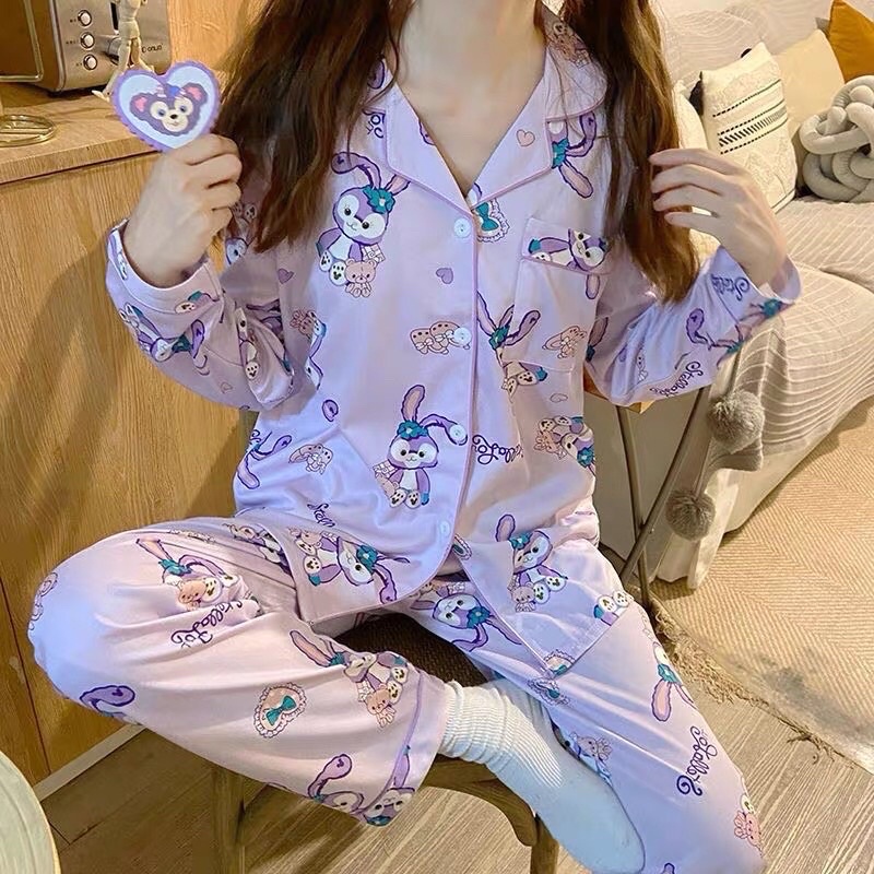 Bộ pijama thu đông tay dài, chất cotton mềm mịn, hoạ tiết trẻ trung | BigBuy360 - bigbuy360.vn