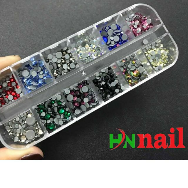 Khay đá tiệp MIX SIZE, MIX MÀU siêu sáng chăm sóc trang trí móng làm nail