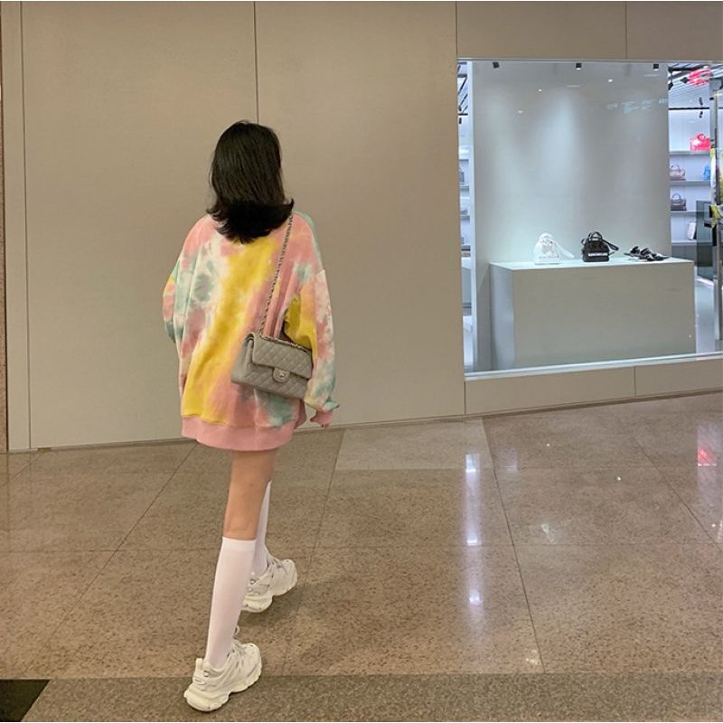 Áo tay dài loang màu Unisex - Tie Dye Sweater Unisex 🌈
