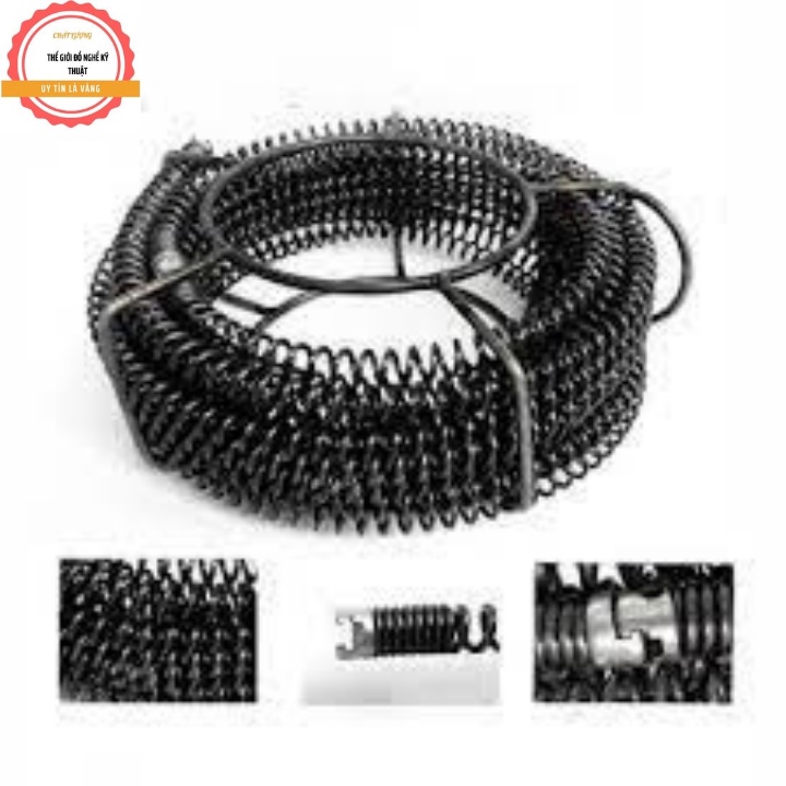Đã thích (3) Dây thông tắc cống lò xo phi 16 Thép Đen chống rỉ sét ( lò xo thông tắc cống )