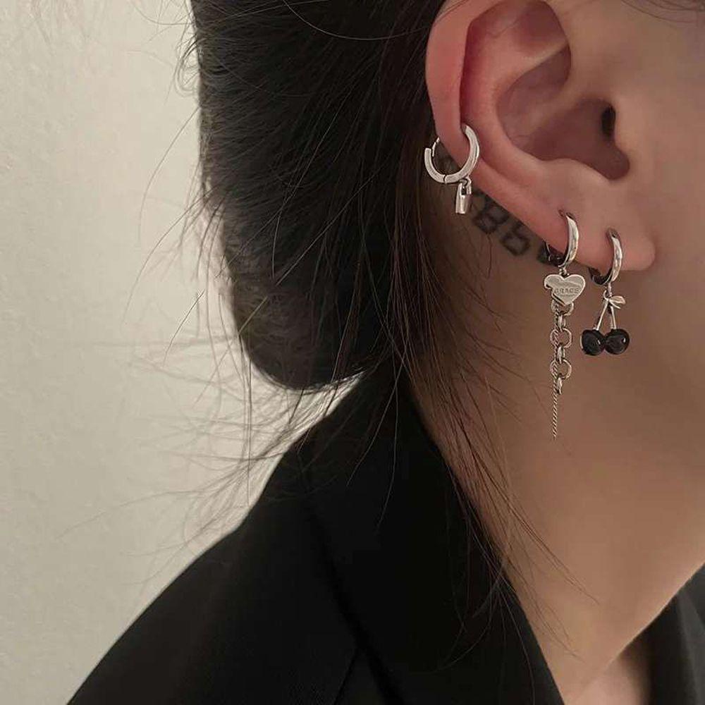 Bông Tai Hình Trái Cherry Phong Cách Gothic Thời Trang Cho Nữ