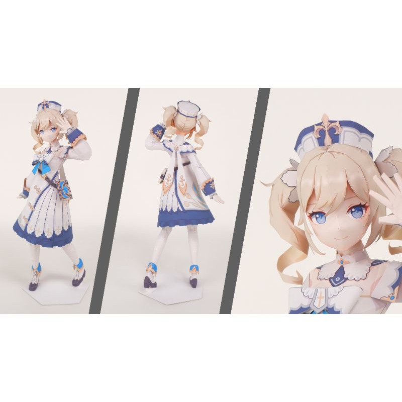 Mô hình giấy anime girl Anime Game  Barbara