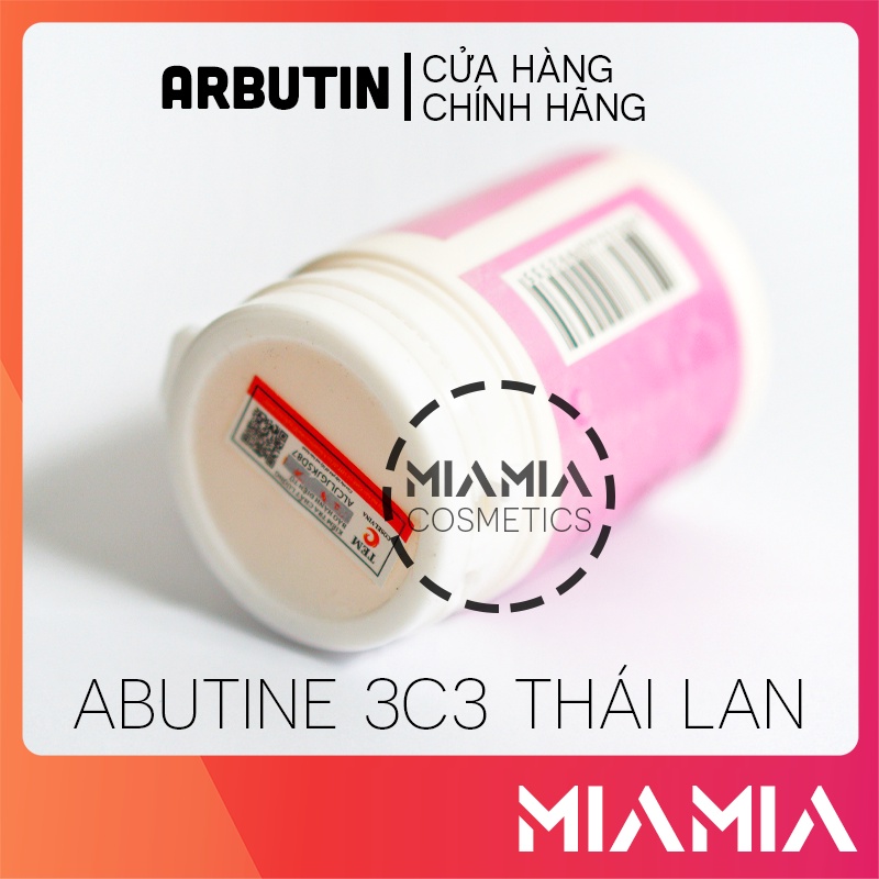 Kích Trắng Abutine 3C3 Thái Lan - Kích Trắng  Arbutin Hủ Màu Hồng 100g Chính Hãng