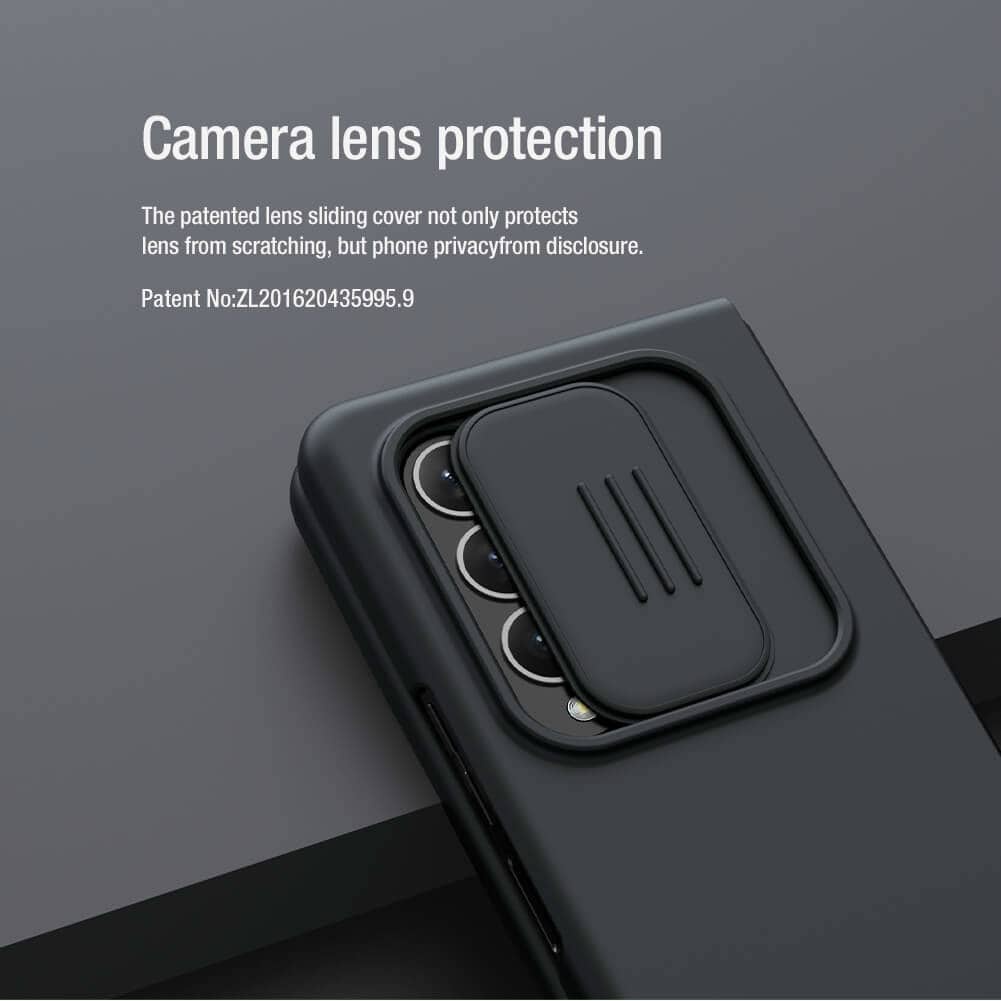 ỐP LƯNG SAMSUNG GALAXY Z FOLD 3 5G NILLKIN CAMSHIELD SILKY SILICON BẢO VỆ CAMERA CHÍNH HÃNG