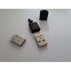 Đầu usb typea 2.0 đực hàn dây võ nhựa v2