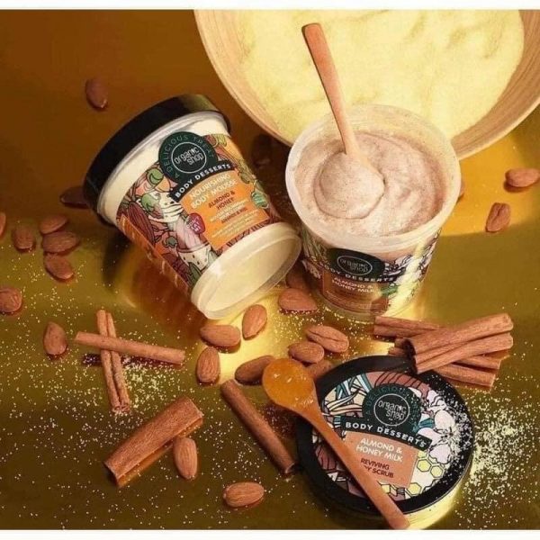 Tẩy tế bào chết toàn thân Organic Shop Body Desserts Scrub 450ml bản EU giúp dưỡng ẩm và làm sạch da