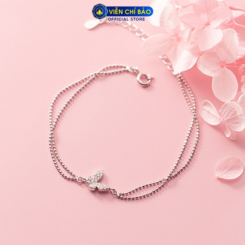 Lắc tay bạc nữ Cánh bướm Butterfly chất liệu bạc 925 thời trang phụ kiện trang sức nữ Viễn Chí Bảo L400674