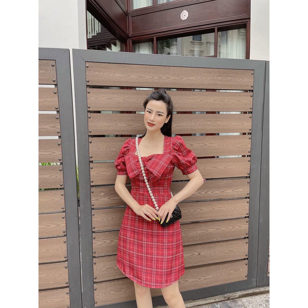 váy kẻ caro hot
