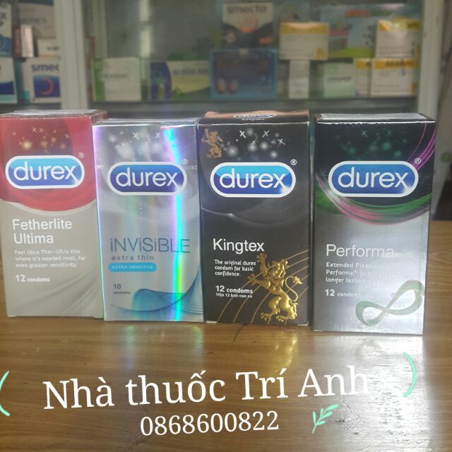 CHÍNH HÃNG , BAO CAO SU DUREX , HỘP TO LOẠI 12 CÁI