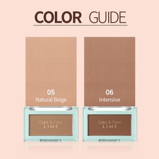 Phấn Má Hồng Lime Color & Face Single Blusher 4.5g (2 Màu Tạo Khối)