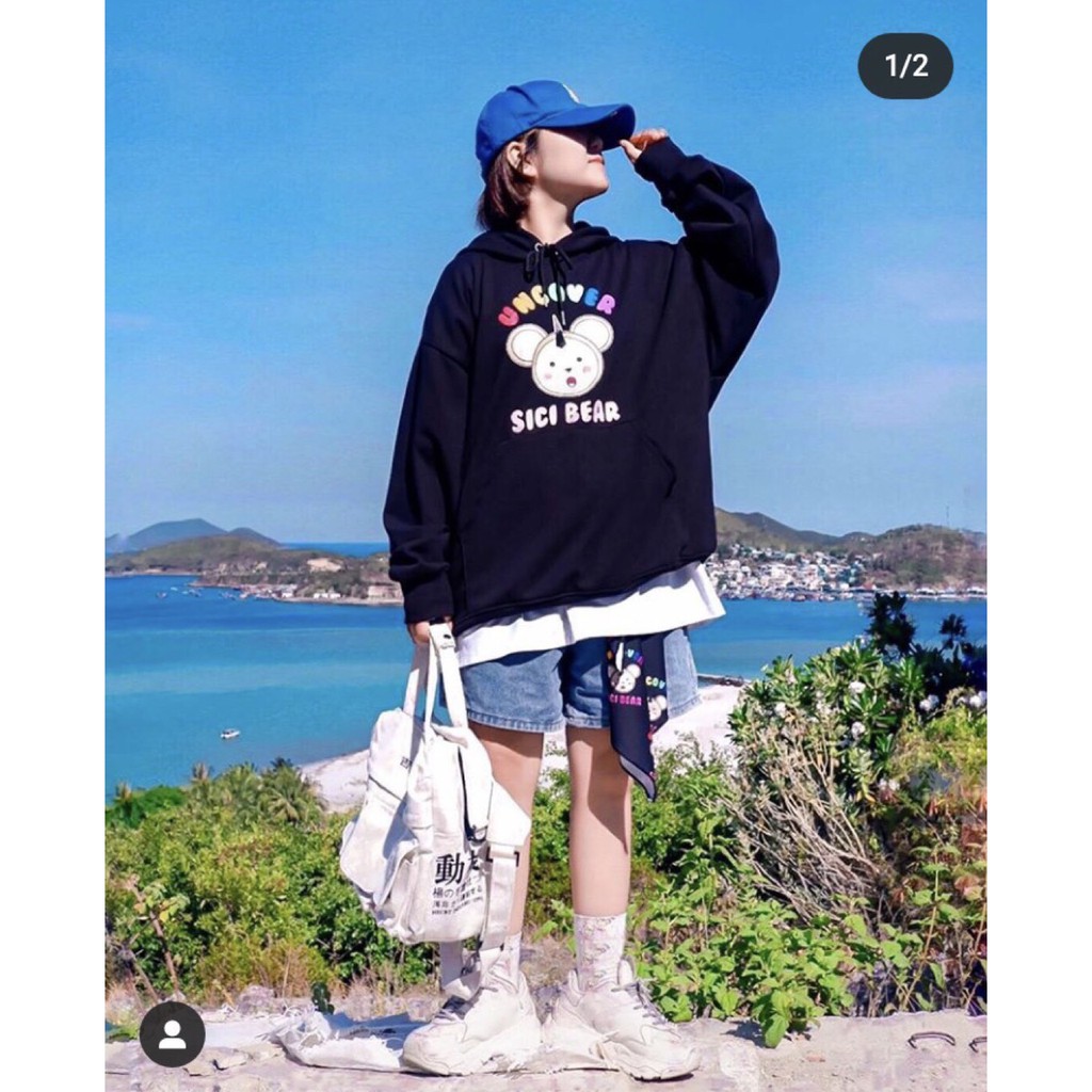 Áo hoodie nỉ ngoại Sici Bear Uncover cực cool kèm ảnh thật | BigBuy360 - bigbuy360.vn