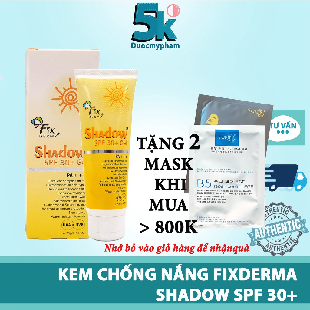 Kem Chống Nắng Fixderma Shadow Gel SPF 30+ (75g)