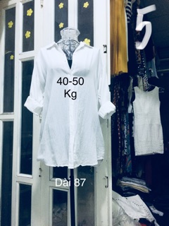 Áo sơ mi trắng dáng dài
