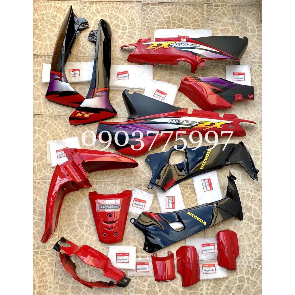 Dàn áo WAVE ZX có tem, Bộ vỏ nhựa WAVE ZX