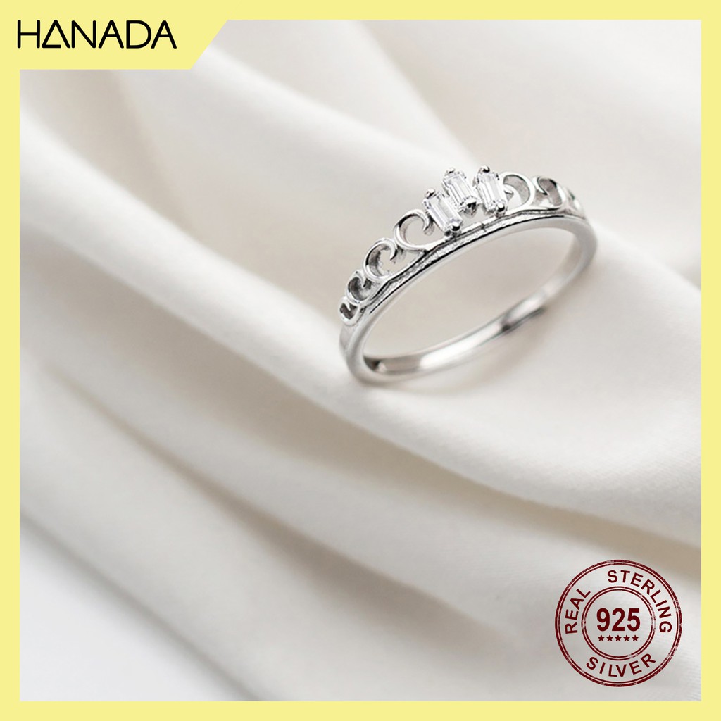 Nhẫn Bạc 925 Hanada R-2-S-0085 Vương Miện M8