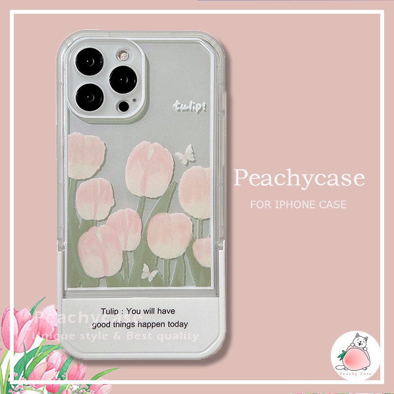 Ốp Điện Thoại TPU Chống Sốc Họa Tiết Hoa Tulip Thời Trang Cho iPhone 13 12 Pro Max 11 Xr Xs Max X 7 8 Plus