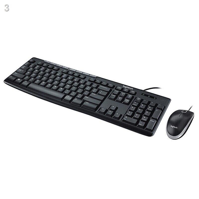 ✷♨♛> Bộ bàn phím và chuột có dây Logitech MK200 chơi game đa phương tiện USB văn phòng tại nhà K200 <